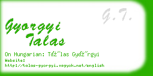 gyorgyi talas business card